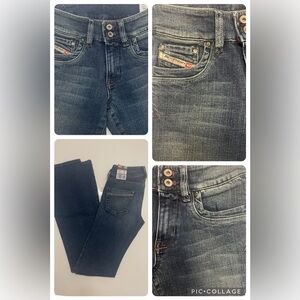 VTG DIESEL RONHAR WOMENS STRAIGHT BOOTCUT STRETCH JEANS SIZE 26x34 MADE ITALY